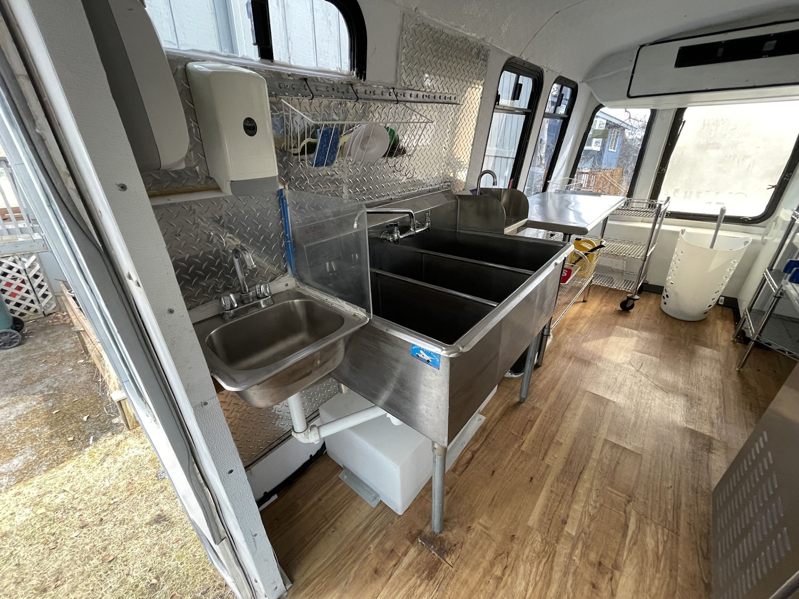 Commercial kitchen interior inside food truck - kitchen photo 3