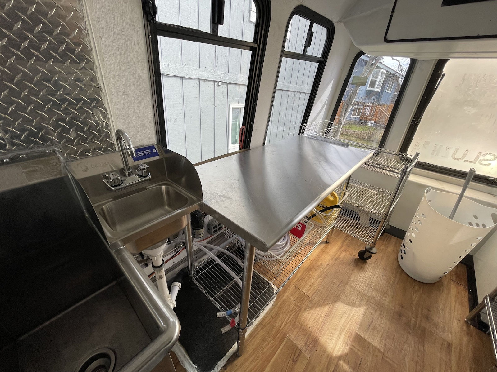 Commercial kitchen interior inside food truck - kitchen photo 7